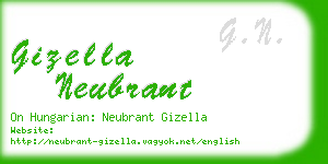 gizella neubrant business card